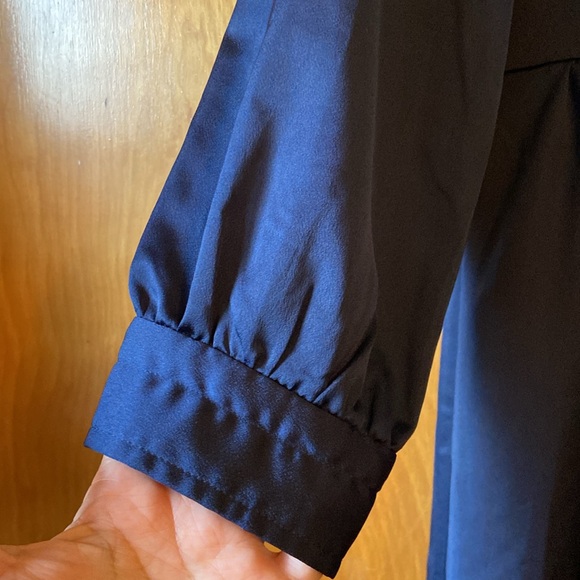 J Crew Midi Bottom Down Navy Blue Dress. Size 8 - Picture 6 of 16